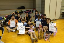 市民総合体育大会　女子１部　さや、あーちゃん　優勝おめでとう。