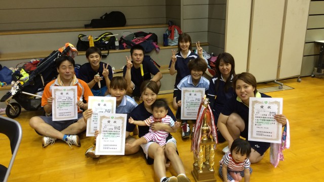 市民総合体育大会　女子１部　さや、あーちゃん　優勝おめでとう。