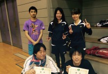 2015会長杯　男子１部優勝、準優勝、男子２部準優勝
