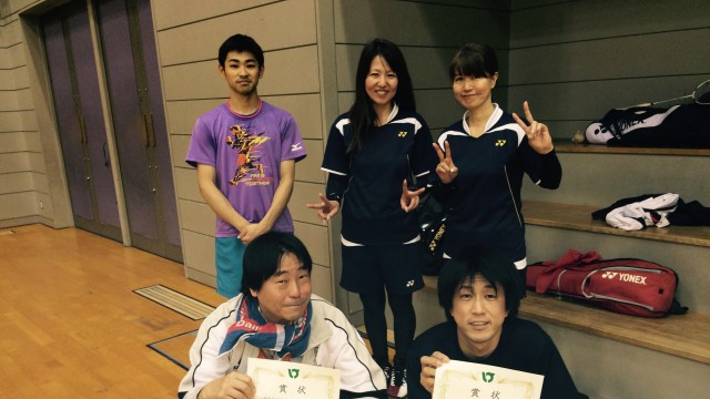 2015会長杯　男子１部優勝、準優勝、男子２部準優勝